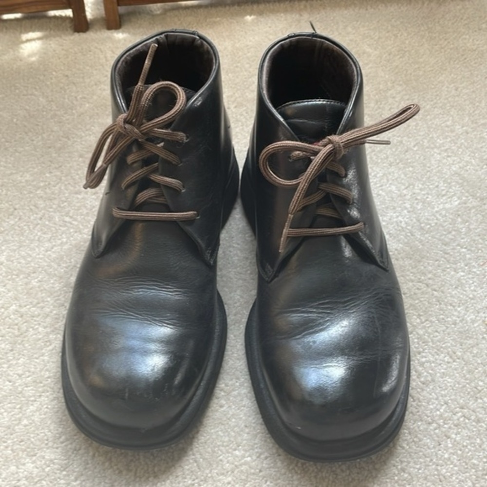 Havana Joe black leather lace up boots